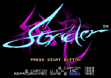 Strider (USA, Europe) screen shot title